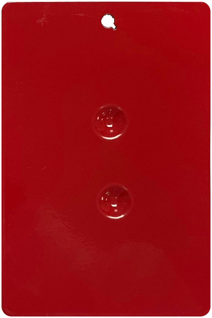 Red panel after an 80 lb direct impact